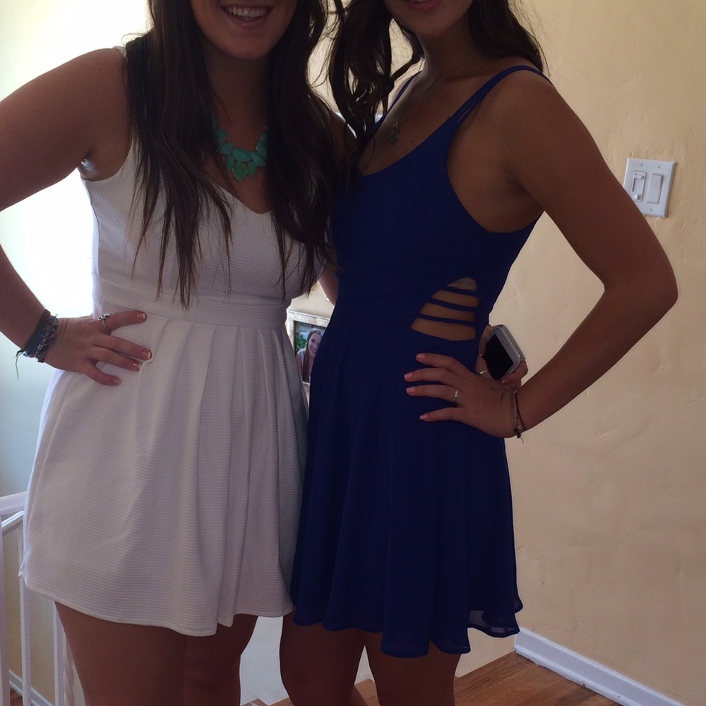 Blue Lush Dress with Cut Outs